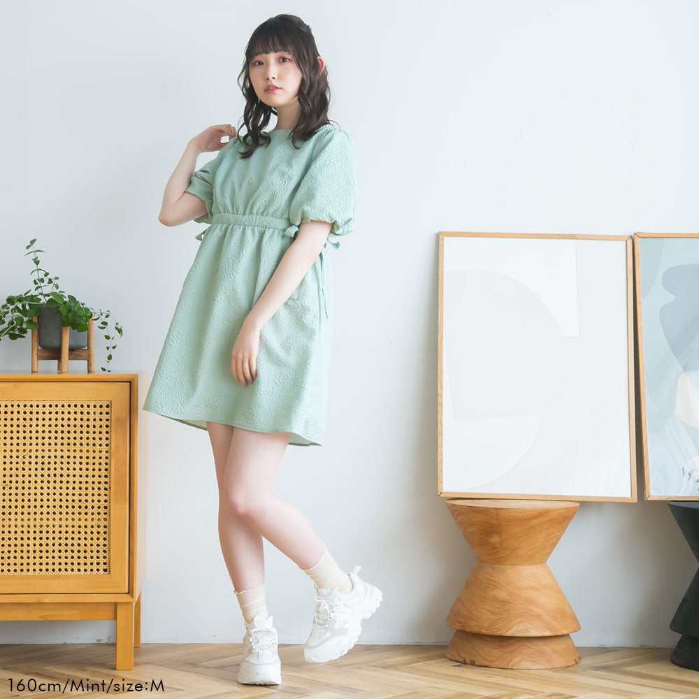 ぽこぽこジャガードミニワンピース – レディースファッション