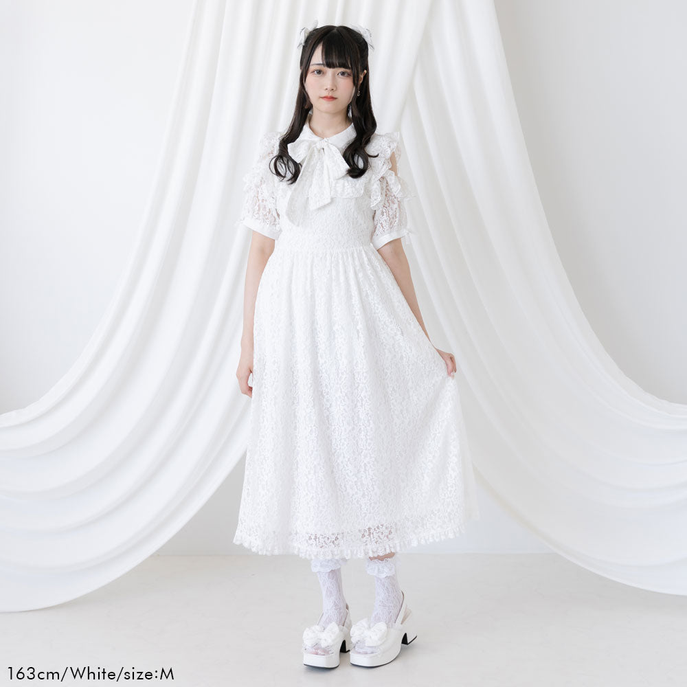 イノセントリボンフリルレースワンピース – レディースファッション