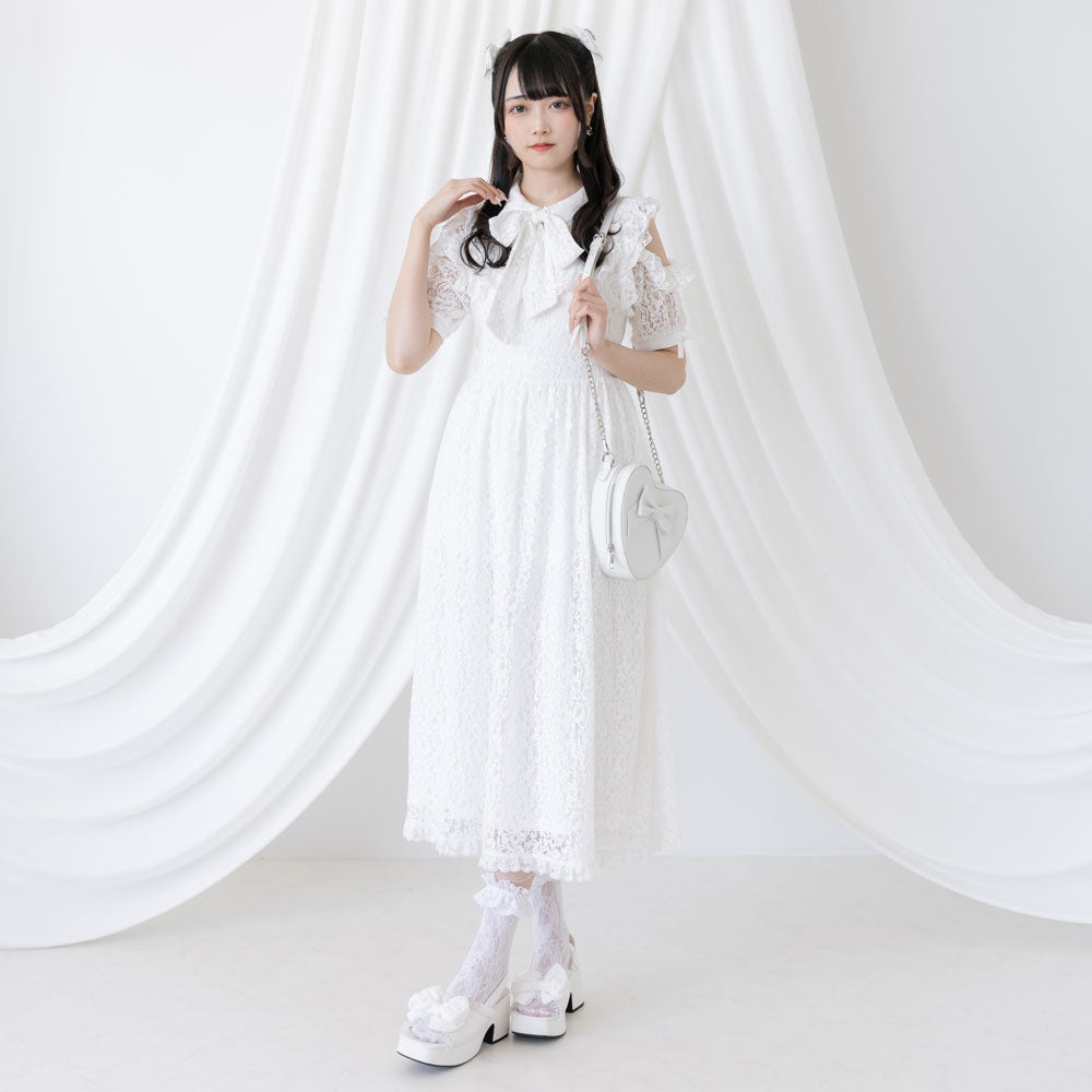 ❶dress black フリル　レース　リボン　ドレス　ワンピース セール】イノセントリボンフリルレースワンピース（シャツ