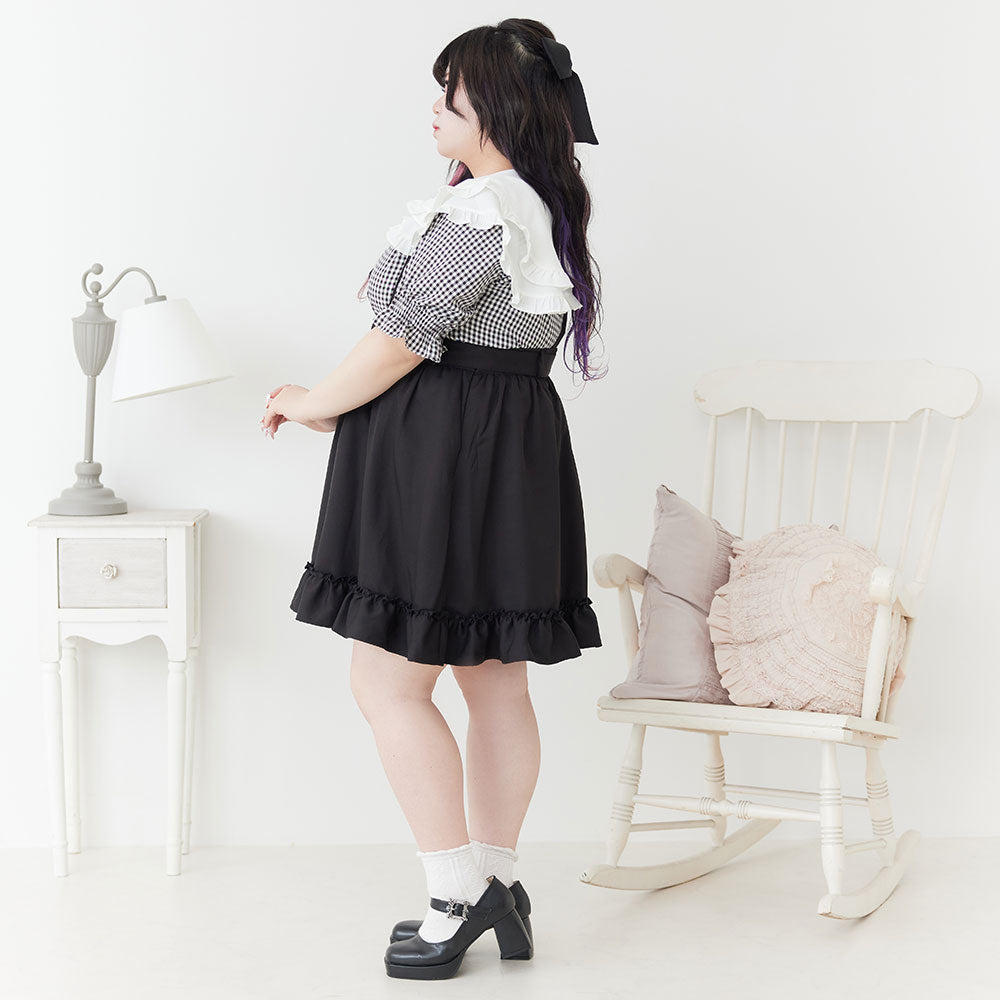 yori 襟フリルビックT ネイビー yori