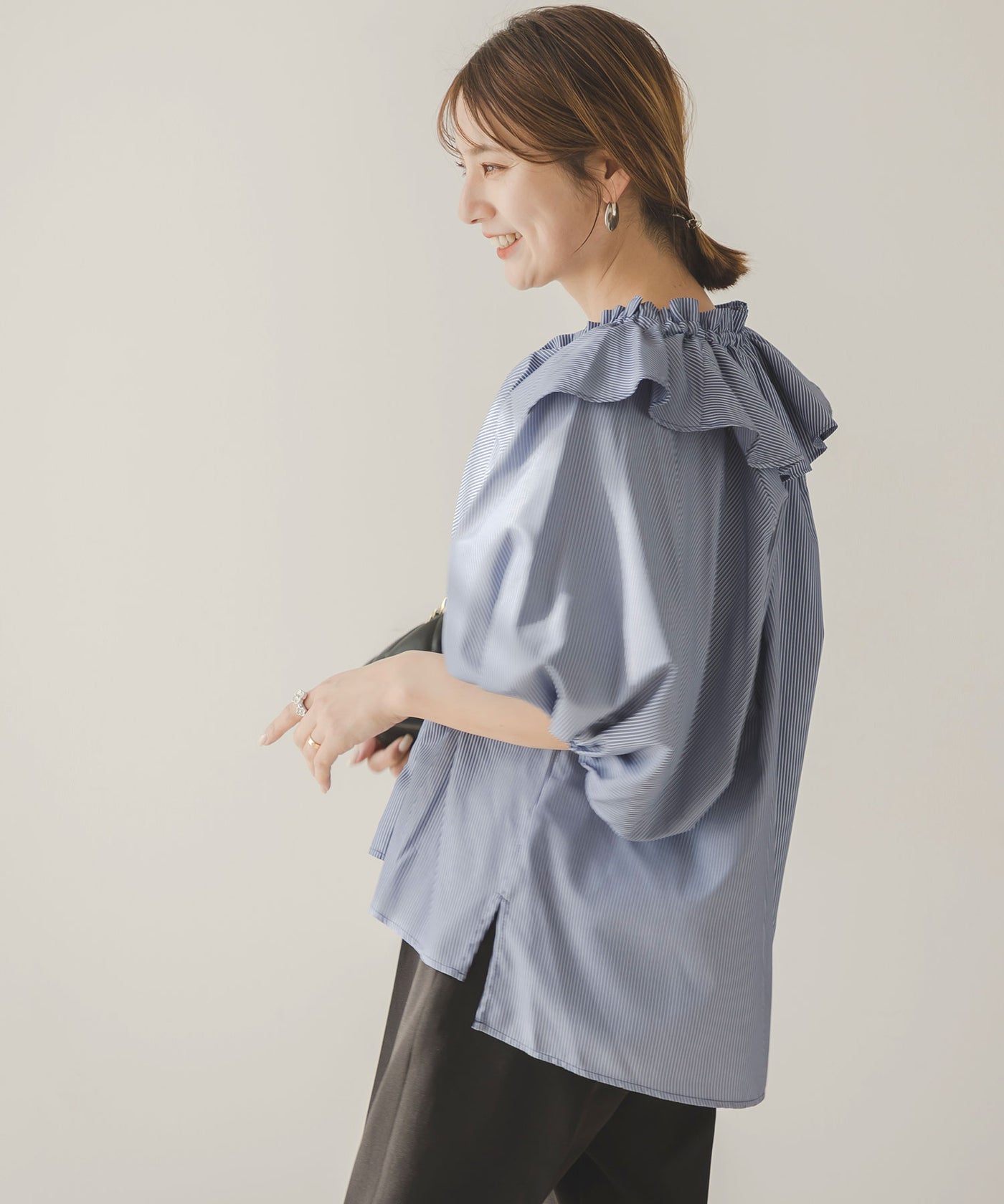 ストライプフリルブラウス – レディースファッション通販の夢展望【公式】