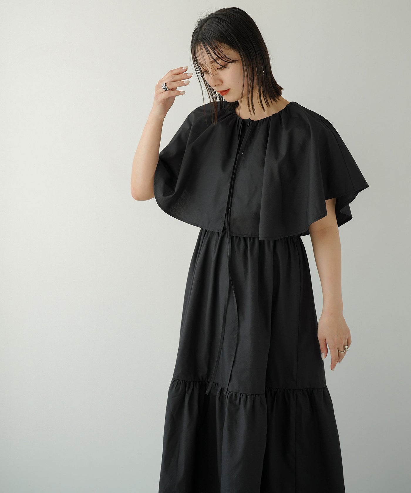 ケープフレアロングワンピース – レディースファッション通販の夢展望