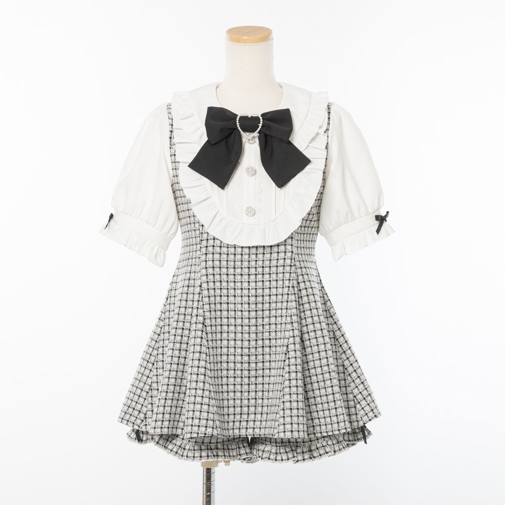 選べる上品ヨークフリルビジューセットアップ – レディース