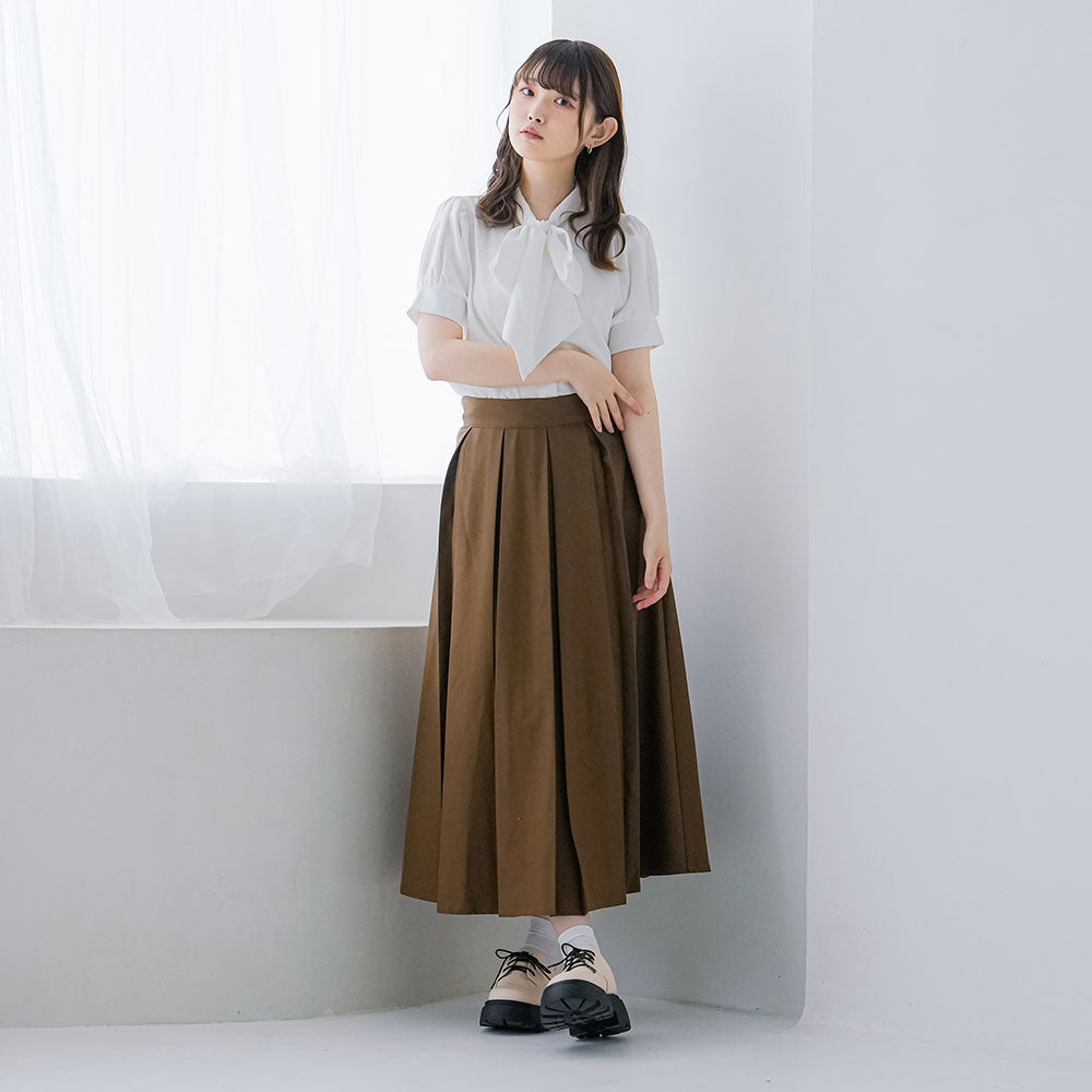 まとめ買い対象】【メール便】2WAYシンプルボウタイブラウス