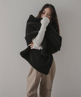 リブタートルニット