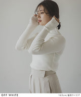 リブタートルニット