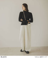 リブタートルニット