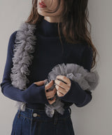 リブタートルニット