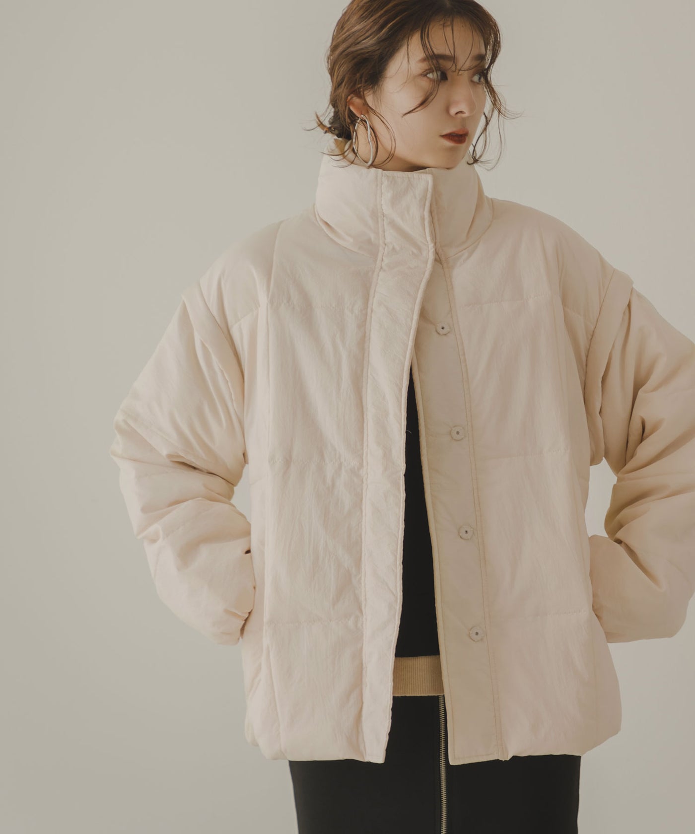 2way　ダウンジャケット　ベスト　未使用 セール】2WAYファイバーダウンジャケット、ベスト（ダウンジャケット