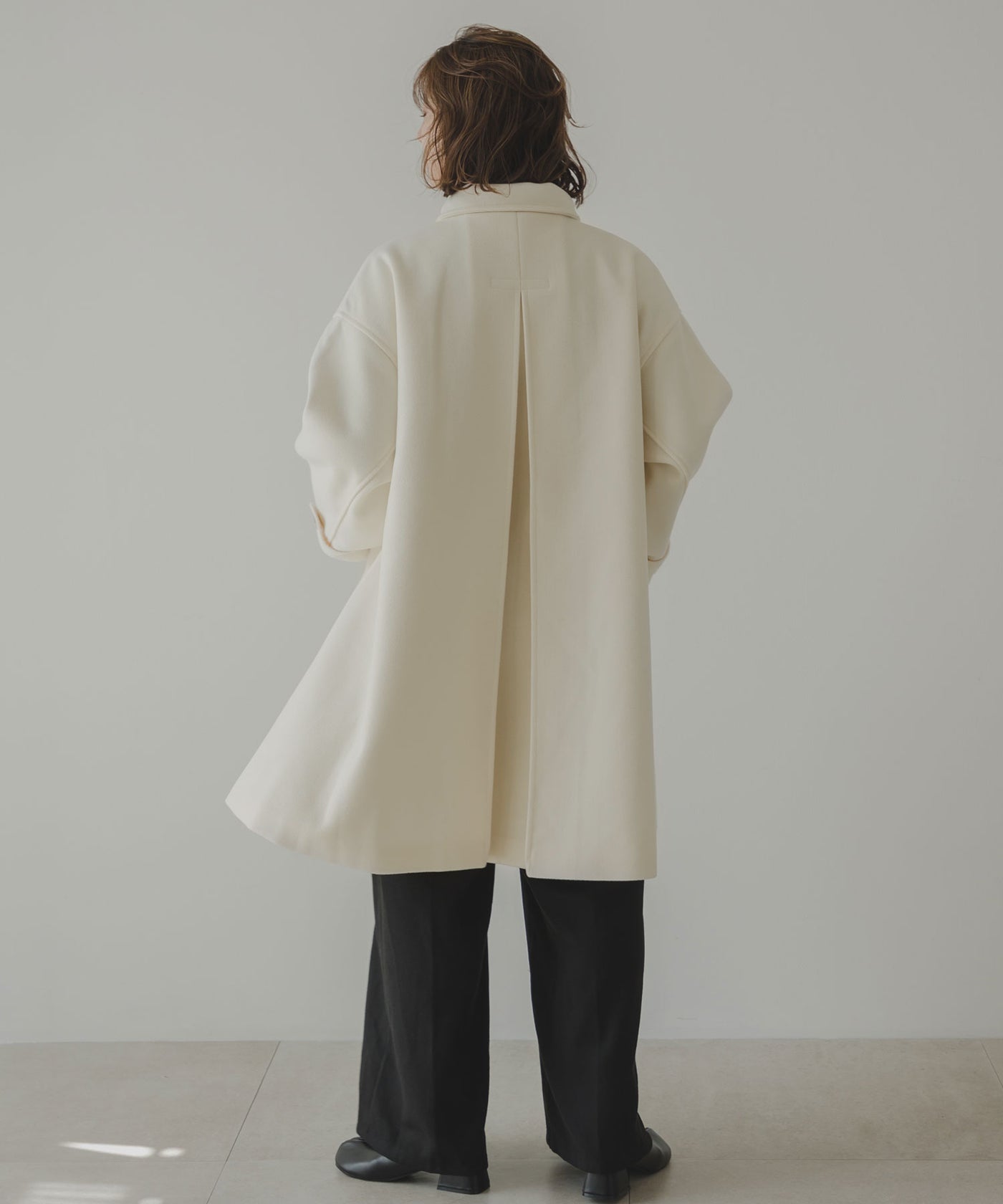 新春セール】スタンドカラーミドルフレアコート – レディース