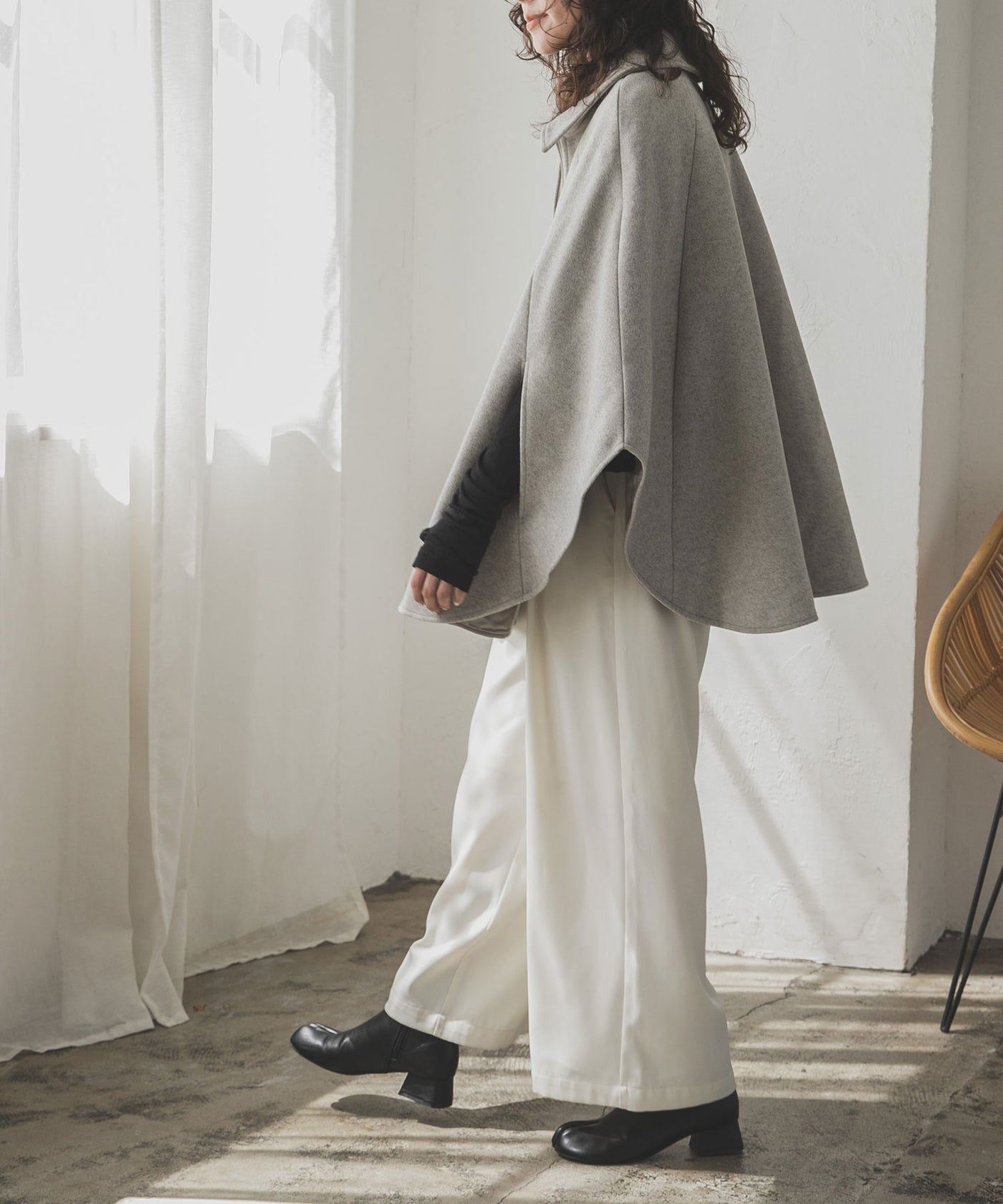 スタンドカラーポンチョコート – レディースファッション通販の夢展望