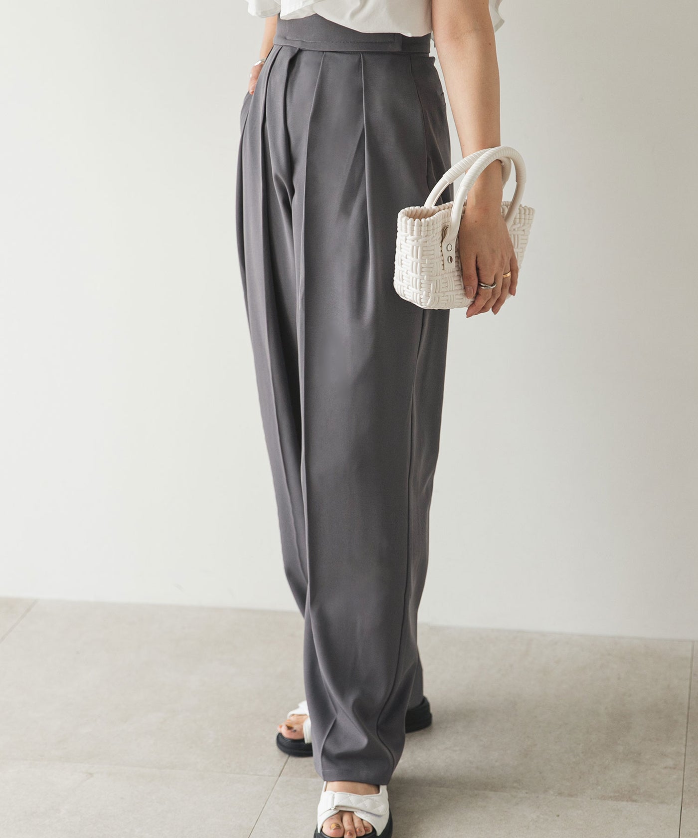ベルクロタックワイドパンツ – レディースファッション通販の夢展望
