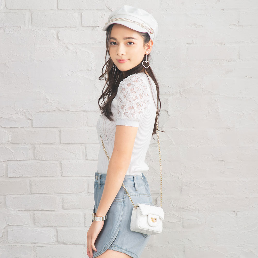 ショート&ロング2wayルーズデニムワイドパンツ – レディース