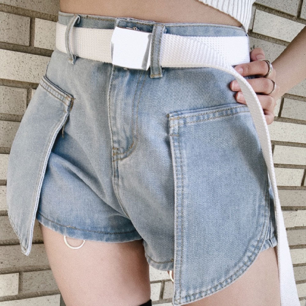 DABUWAWA抜け感ルーズデニムパンツ マキシ丈 Diable baiser ジーンズ デニム デニムパンツ ショート＆ロング