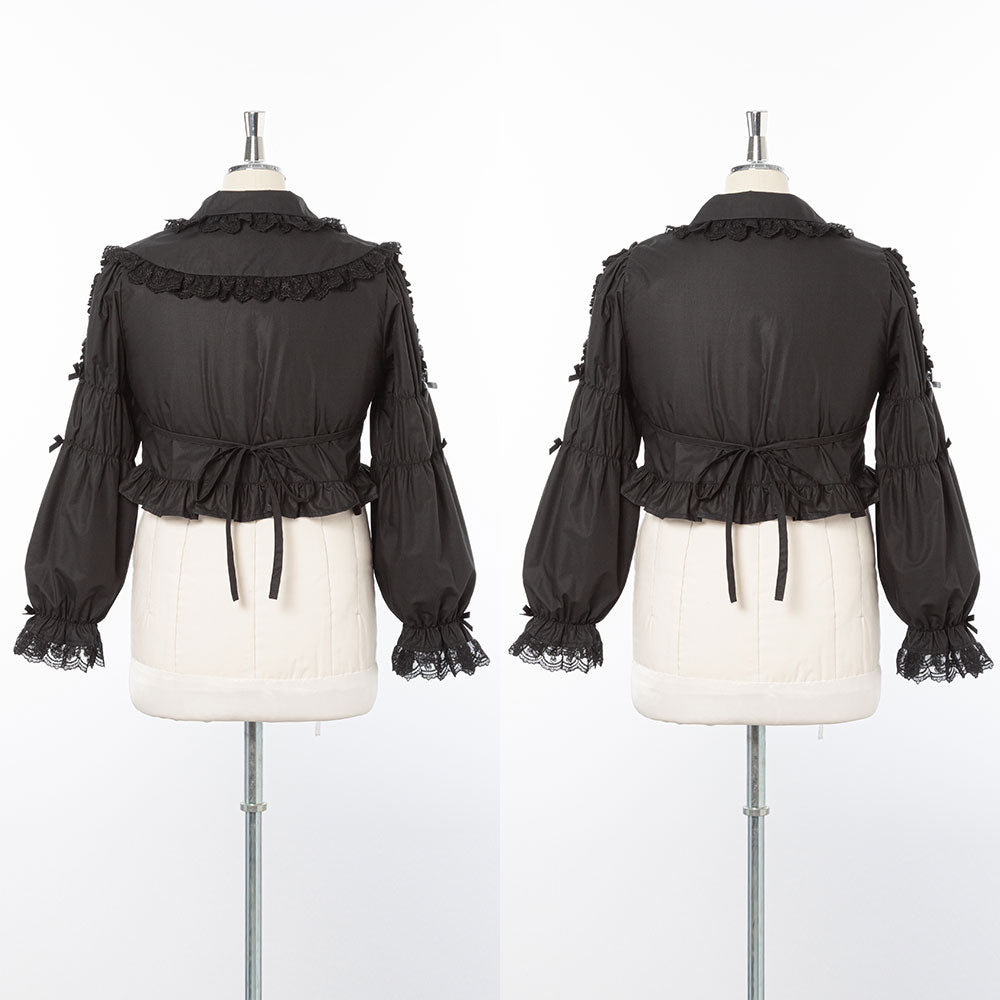レースショートブラウス♡ DearMyLove ブラウス シャツ ミルフィーユレースショートブラウス 4Lー