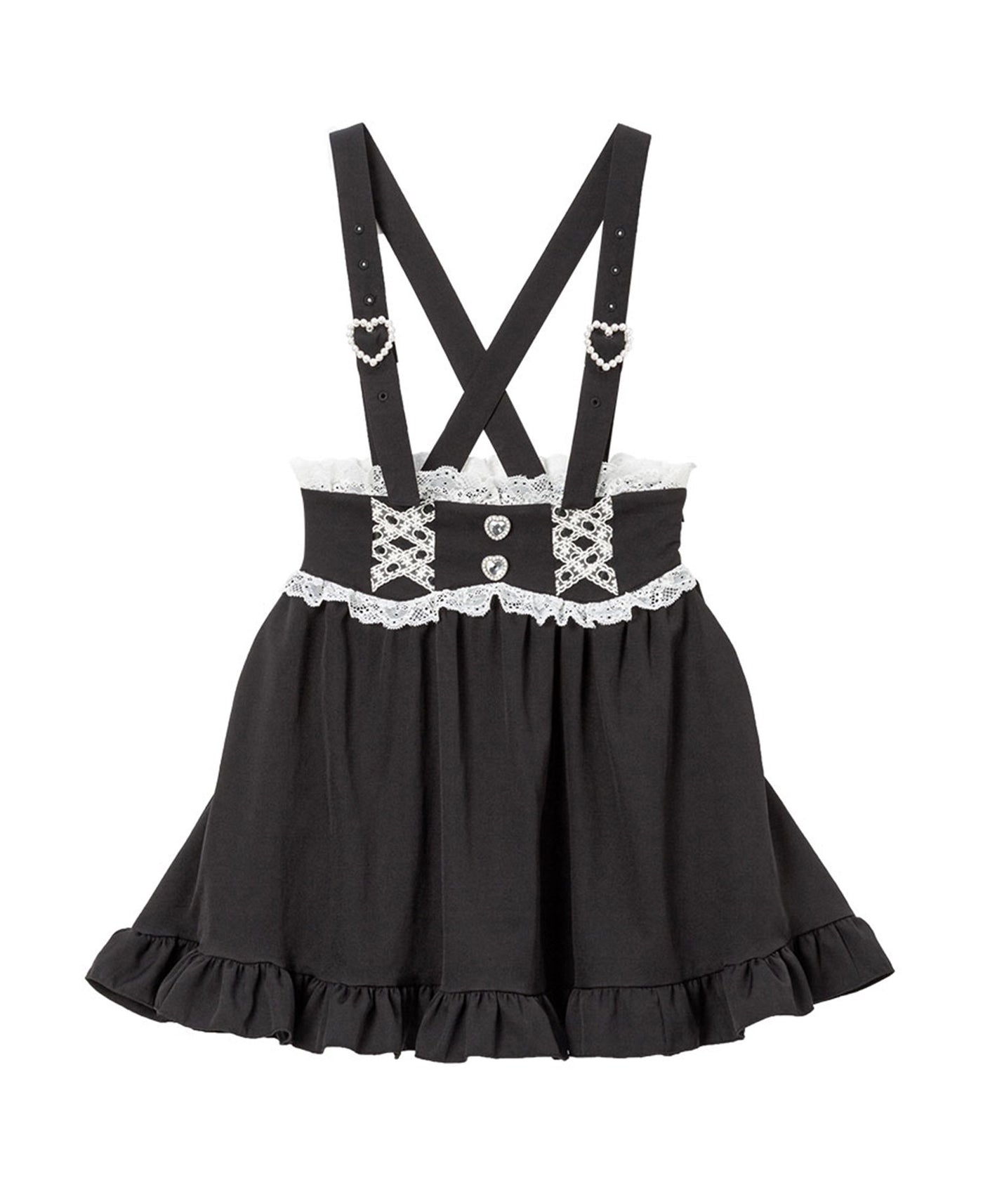 アフィックスパラパラ　エナメル　バックジッパー　フリルスカート アフィックスパラパラ