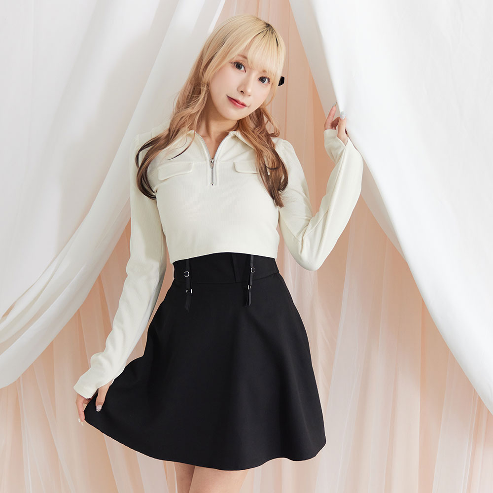 Innocent World　ブレード・バックレースアップ・フレアスカート 2buy10%OFF対象】バックレースアップフレアスカート – レディース
