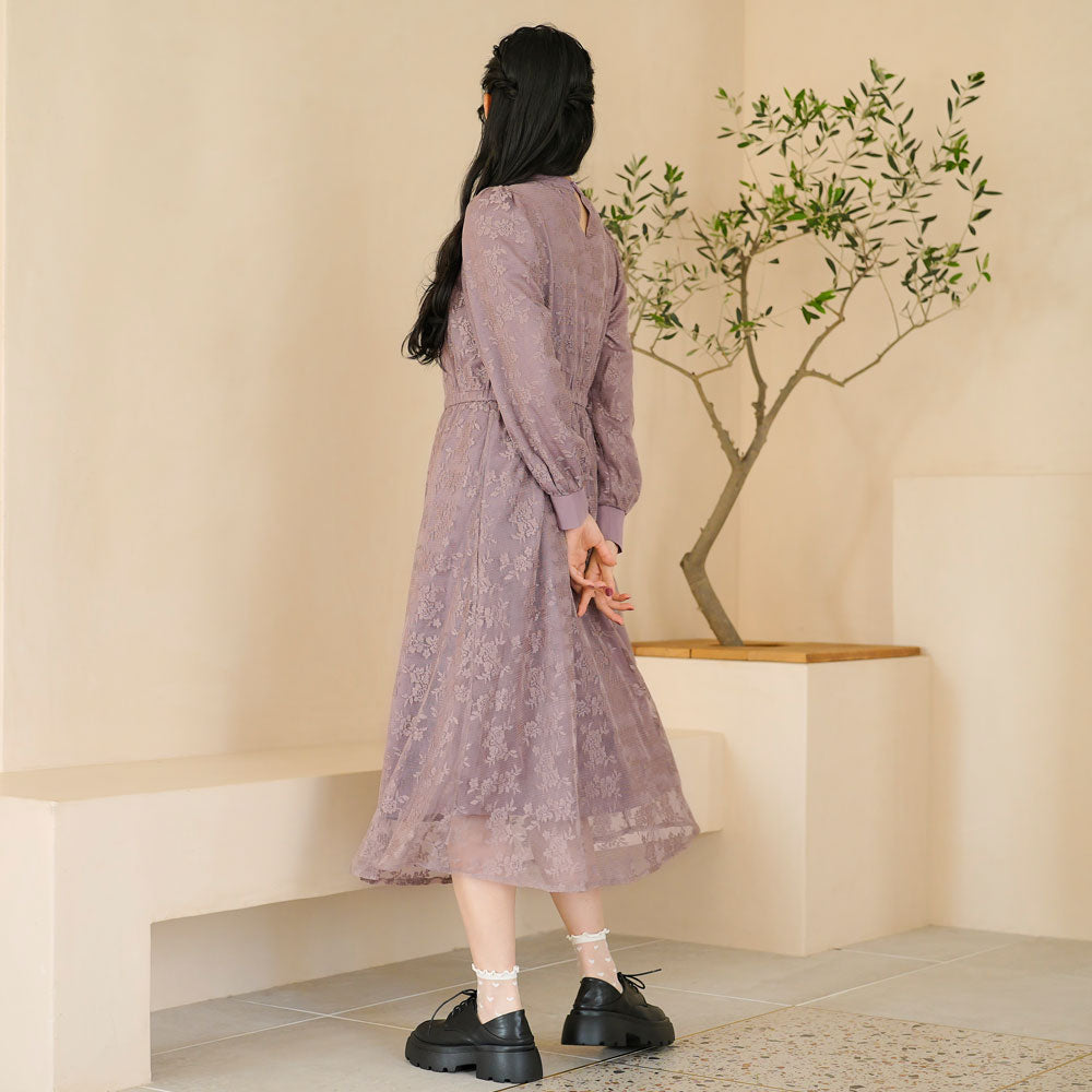 【クリーニング済み】スコットクラブ／総レース 半袖 ドレス ワンピース リボン エルケイ（ERUKEI）直営】のドレス通販ショップ｜銀座クチュール