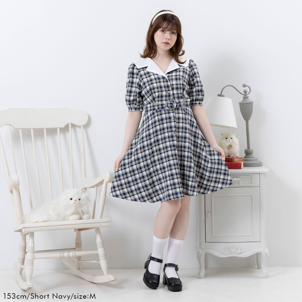 ♥️１万円値下げ♥️フレンチスリーブ☆爽やかなレオナールワンピースベルト付き フレアワンピース フレンチスリーブ ロングワンピース[品番