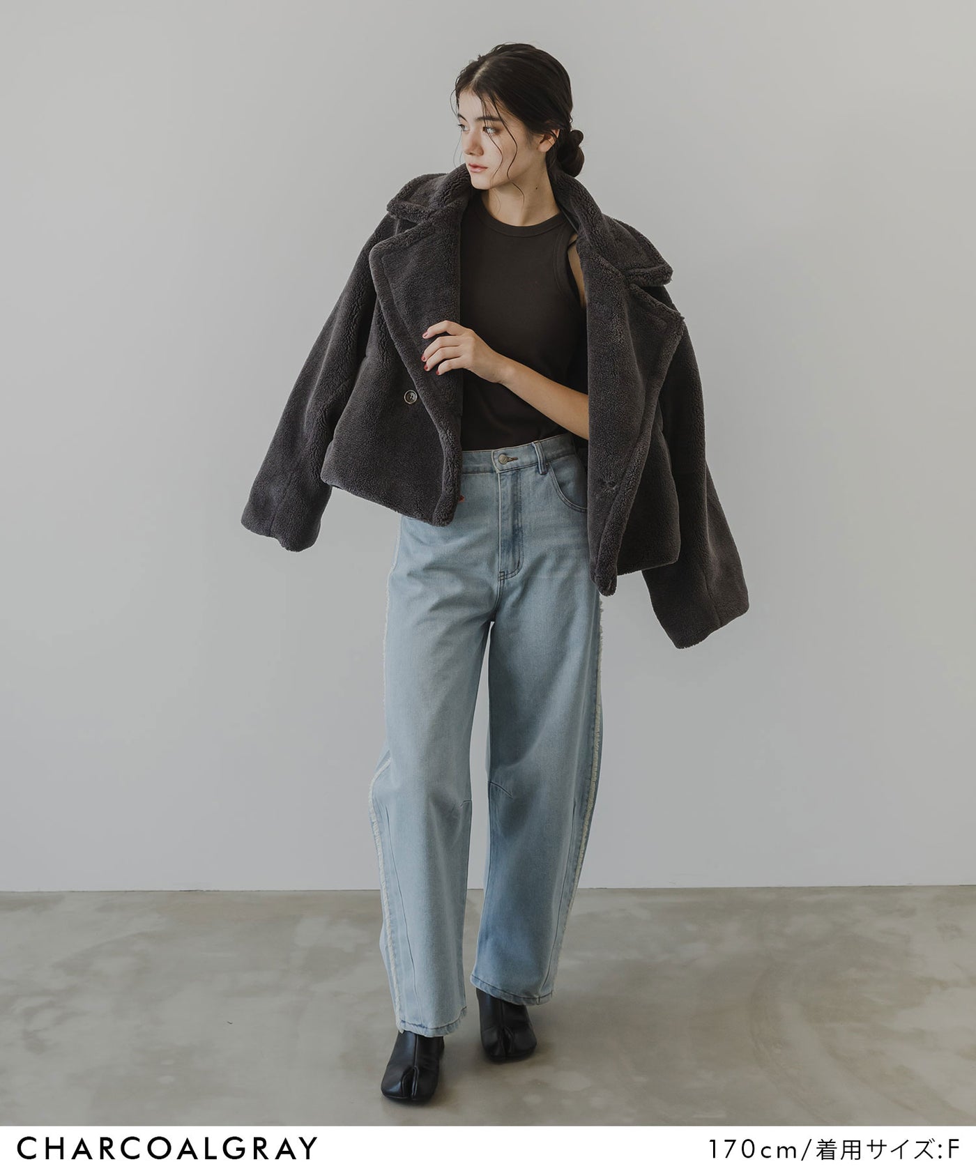 美品22AW✨Theory Pコート Teddy Fleece テディ ショート Theory Pコート Teddy Fleece テディ ショート 22AW