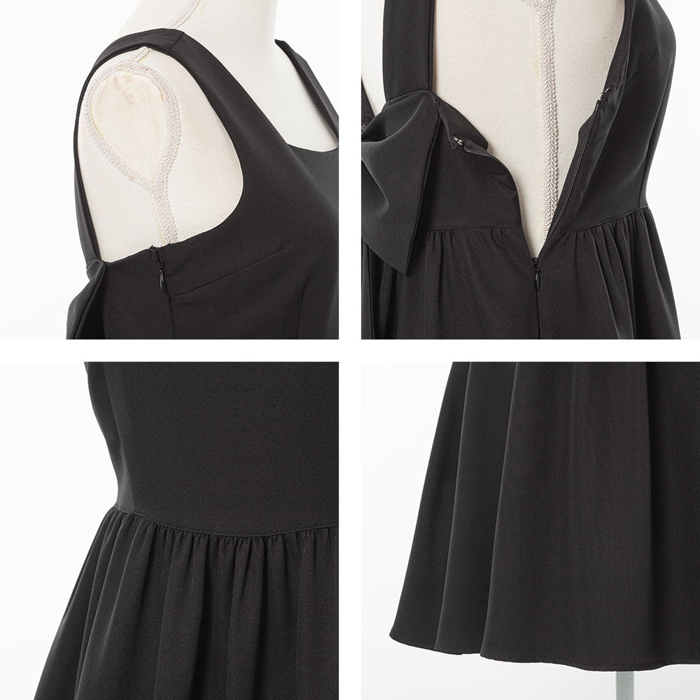 バックリボンドレスミニジャンスカ【大きいサイズ有】 – レディース