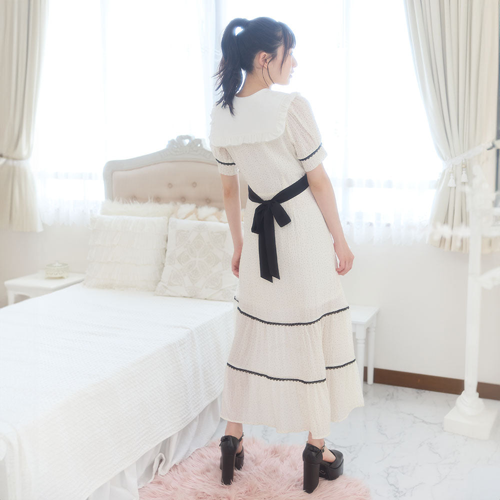 チュールセーラーカラーワンピース – レディースファッション