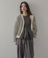 ボーダーニットカーディガン