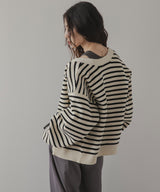 ボーダーニットカーディガン