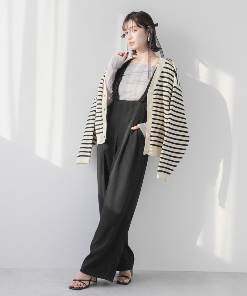 ボーダーニットカーディガン