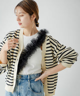 ボーダーニットカーディガン