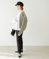 ボーダーニットカーディガン