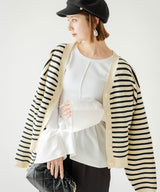 ボーダーニットカーディガン