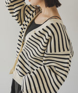 ボーダーニットカーディガン