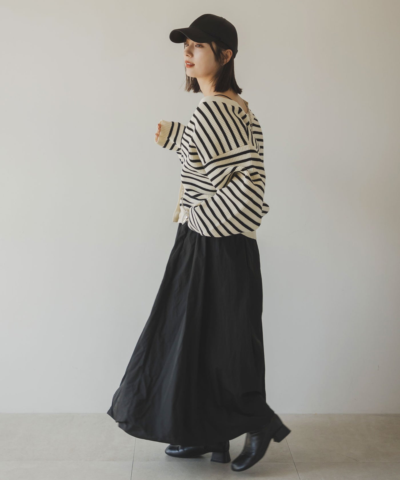 DRIES VAN NOTEN オーバーサイズ ボーダー ニット カーディガン ボーダールーズニットカーディガン / GRACE CONTINENTAL | GRACE