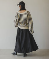 ボーダーニットカーディガン