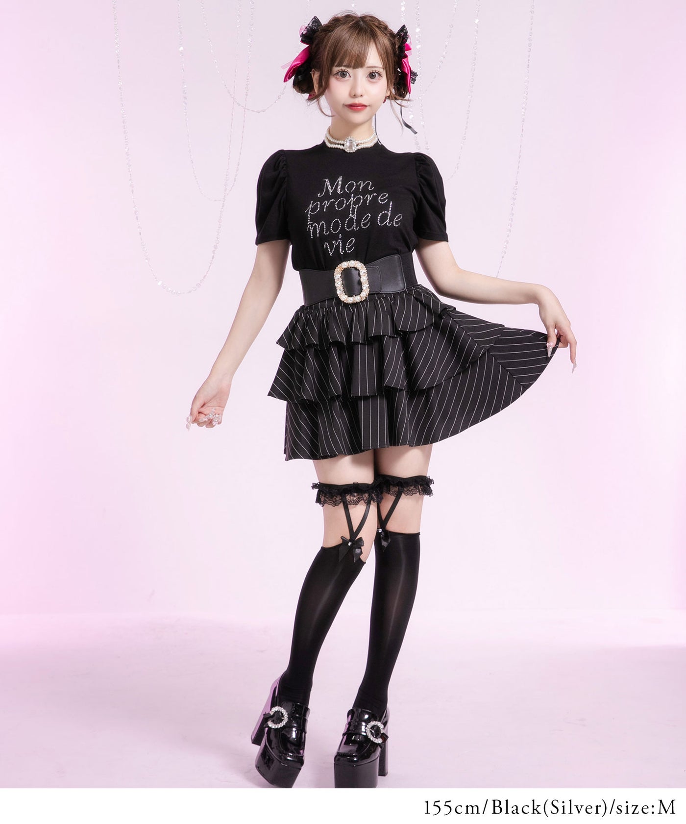 katie ラインストーン パフスリーブ Tシャツ 31 Sons de mode ニット セーター ラインストーンパフスリーブ