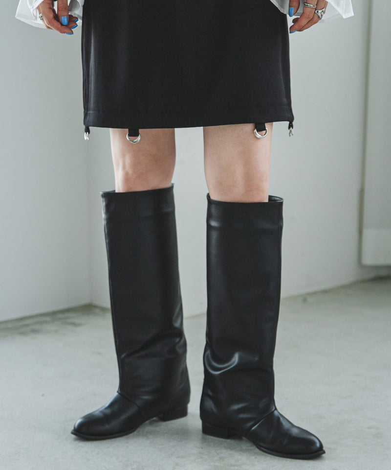 2 cm ワイドシャフトロングブーツ⭐︎値下げ ブーツ ワイドシャフトロングブーツ レディース : ZOZOTOWN