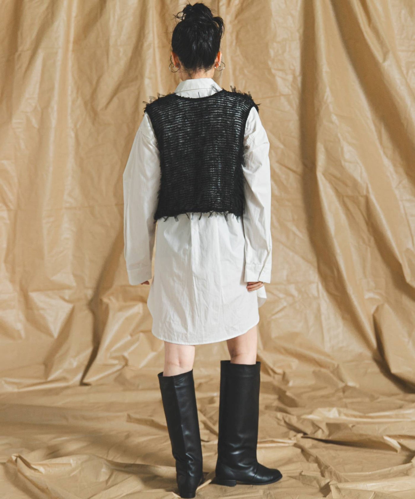 Adam et rope ワイドシャフト　ストレート　ロングブーツ ワイドシャフトストレートロングブーツ【大きいサイズ有