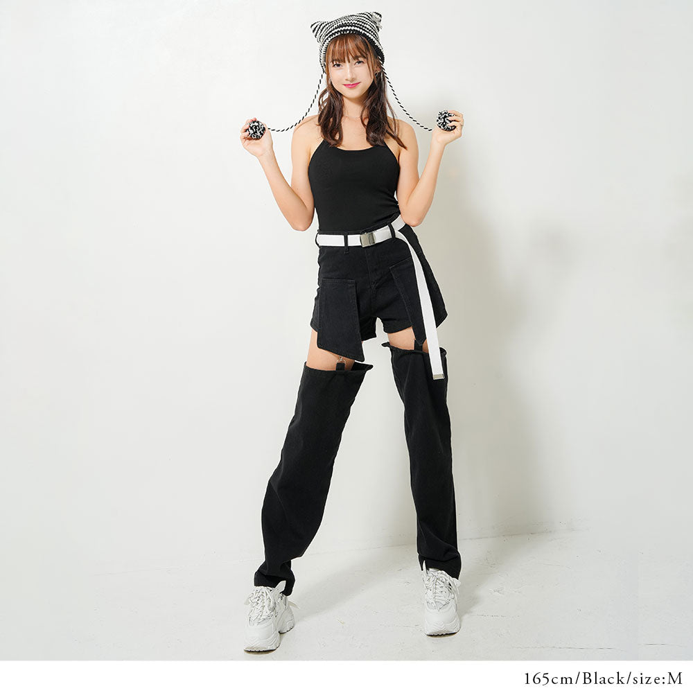 トップス FM606 index｜《ツインセット》刺繍シアートップス*キャミワンピース