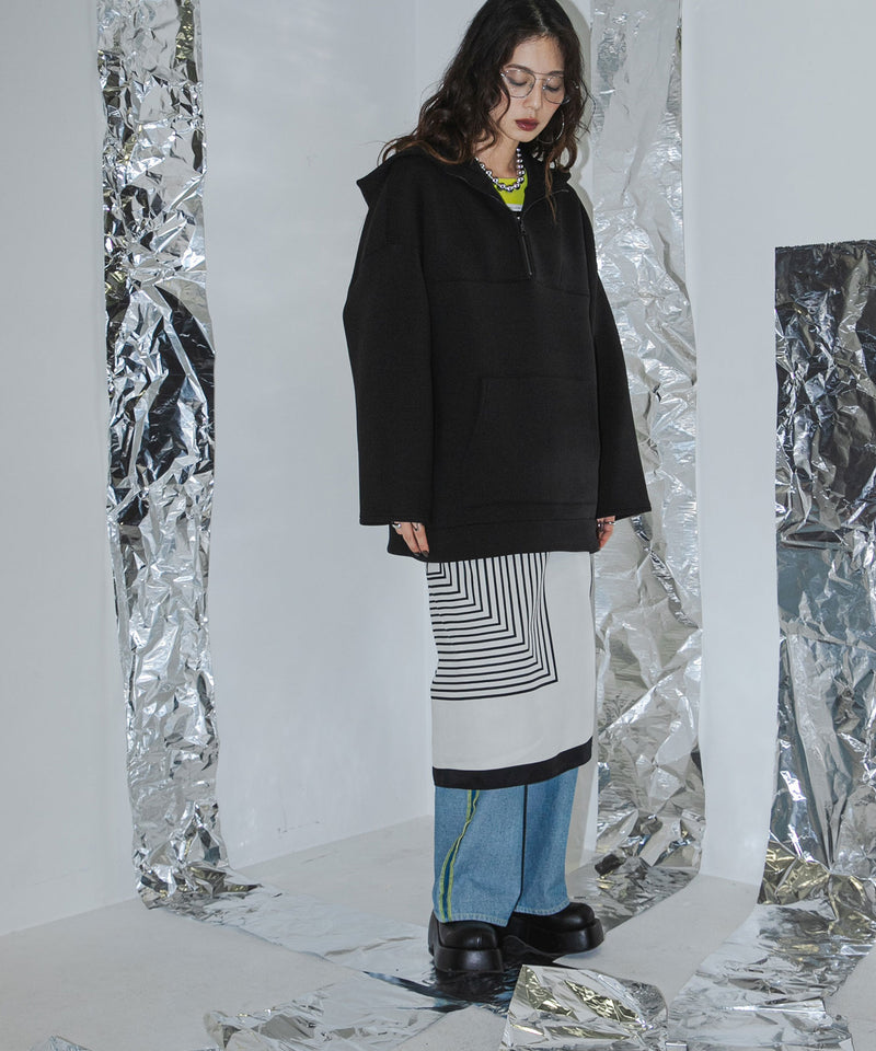 ボンディングハーフジップパーカー