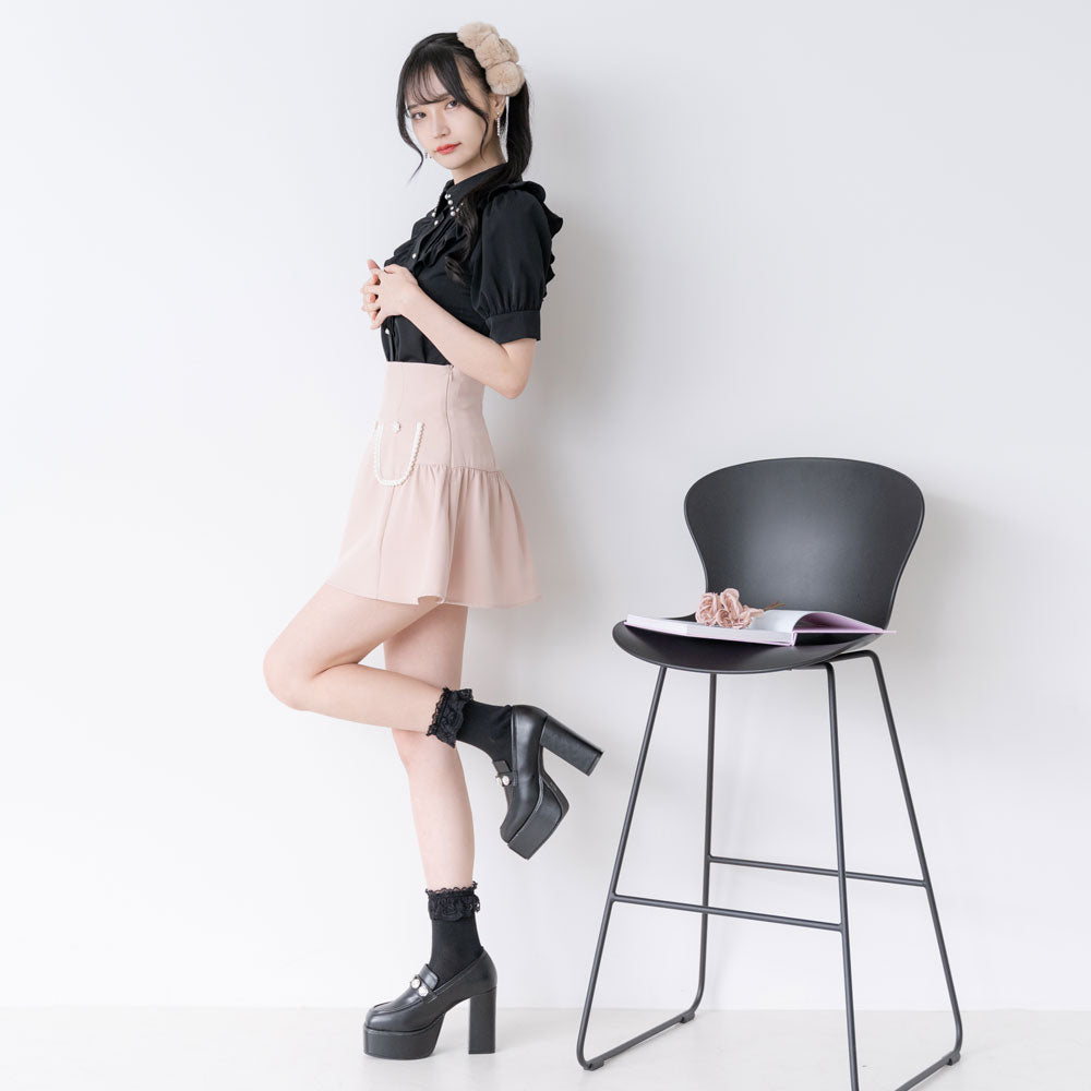 デコレーションフリルブラウス　ピンク フリルデコレーションブラウス | レディース服・レディース