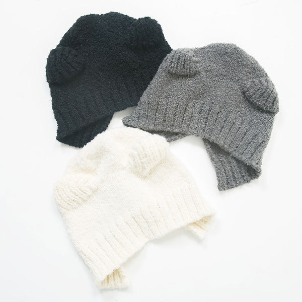 【メール便】耳付ゆるふわニット帽