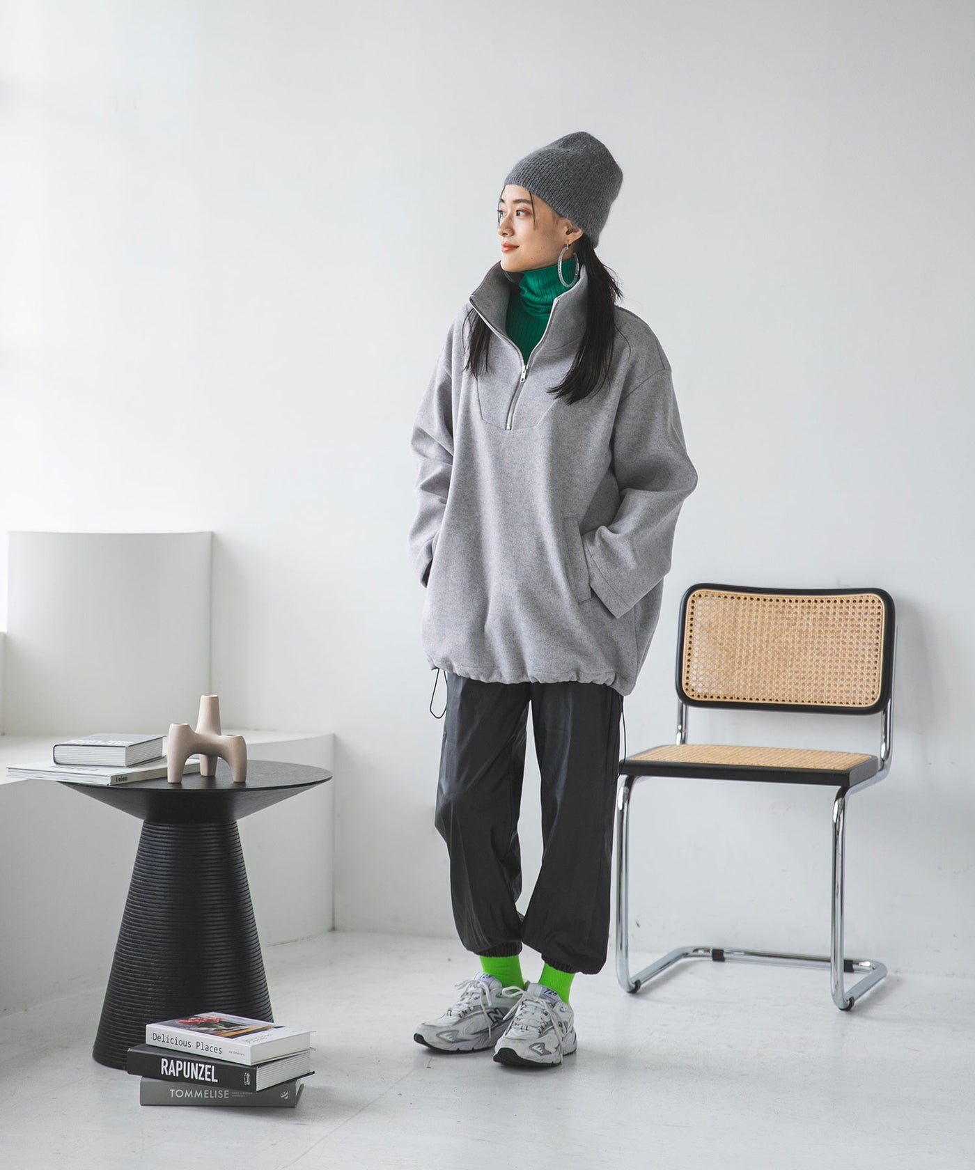 ニットソーハーフジッププルオーバー – レディースファッション通販の