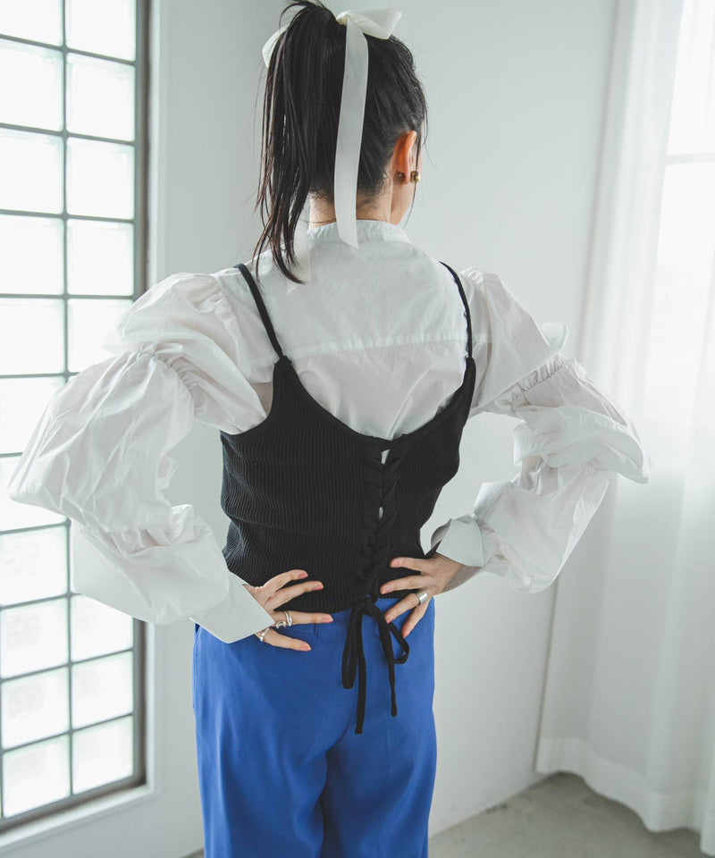 リバーシブルニットキャミビスチェ