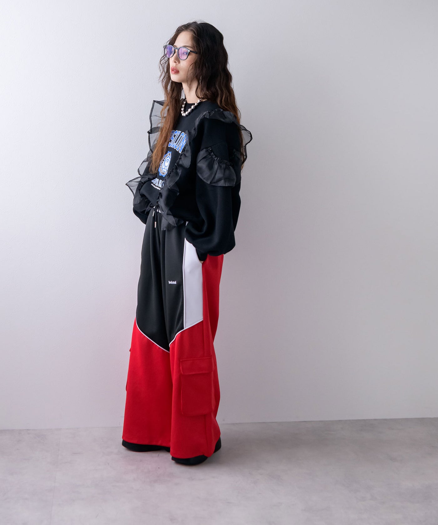 異素材フリル裏起毛スウェット – レディースファッション通販の夢展望 