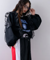 異素材フリル裏起毛スウェット