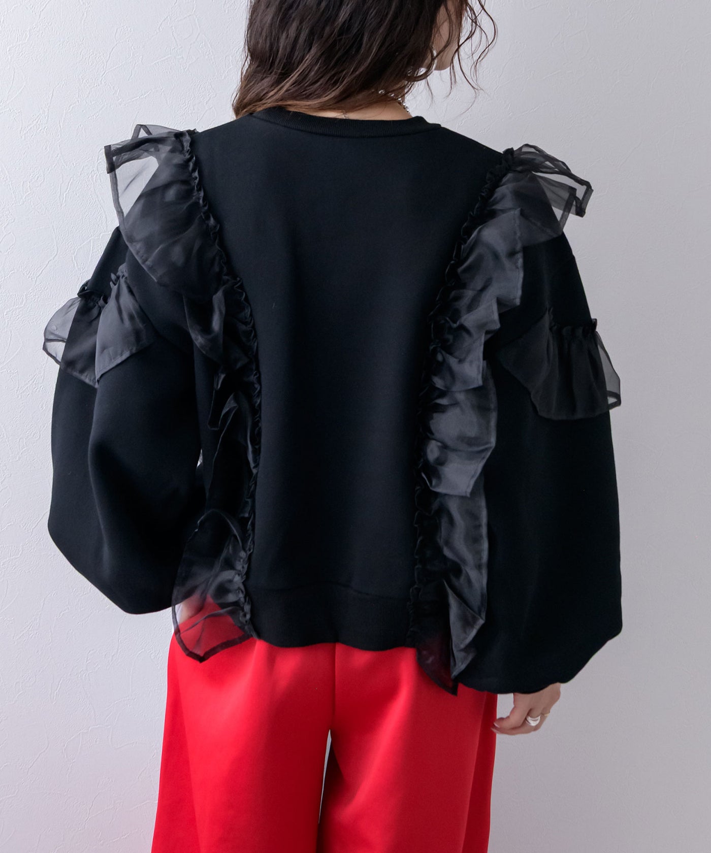 異素材フリル裏起毛スウェット – レディースファッション通販の夢展望