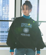 異素材フリル裏起毛スウェット