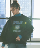 異素材フリル裏起毛スウェット