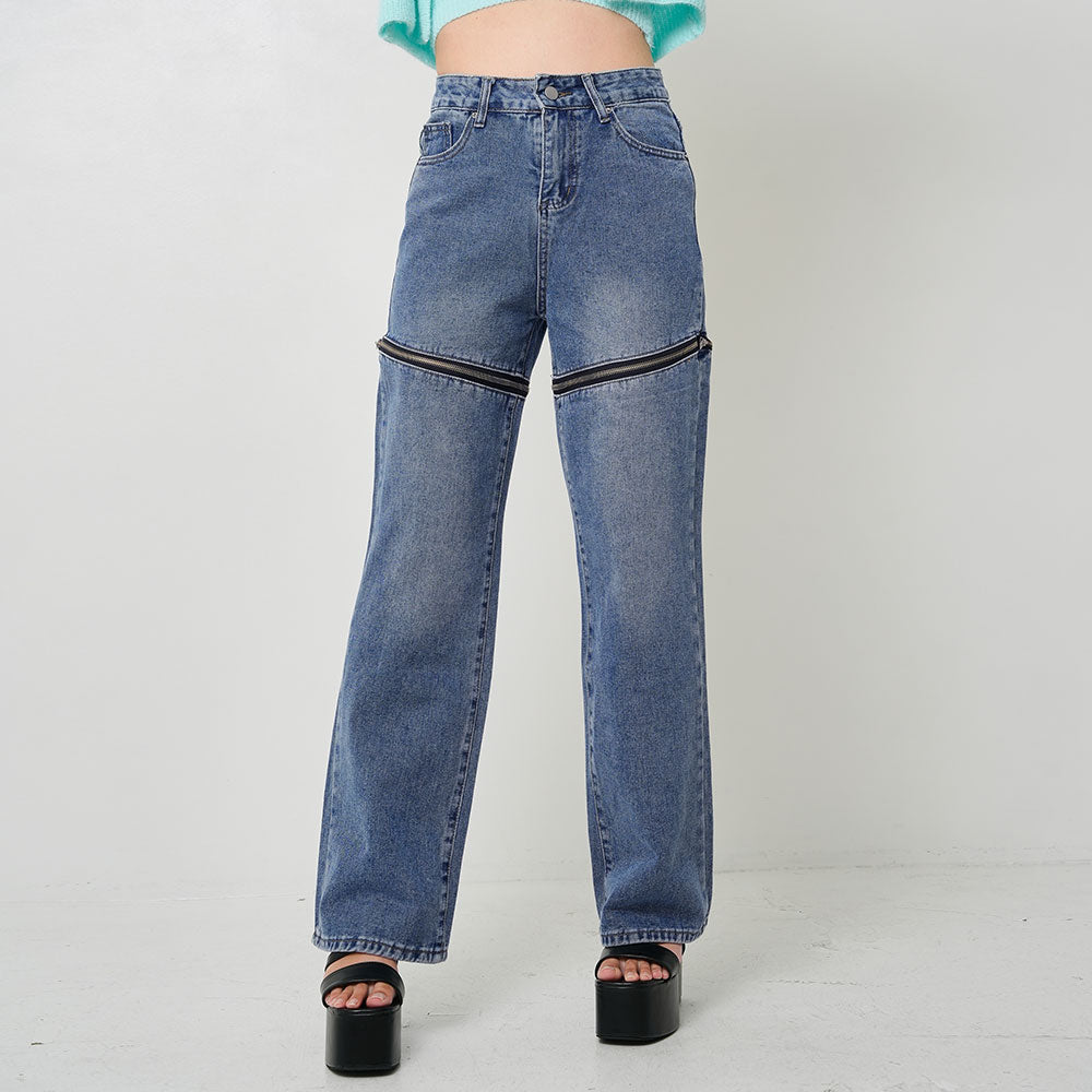 ジップデザインデニムパンツ – レディースファッション通販の夢展望